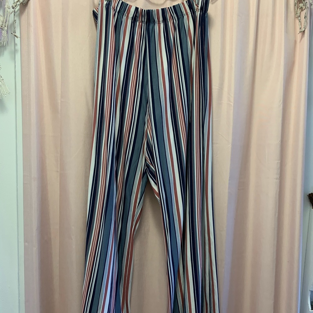Very soft and comfortable elastic striped pant